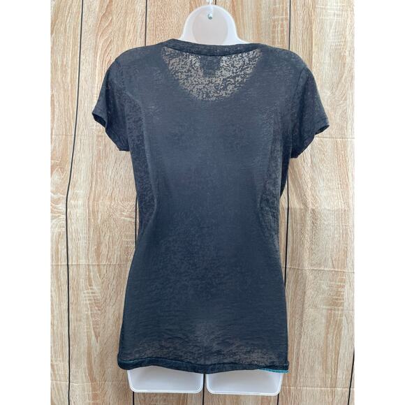 Ariat Women's T-Shirt Tunic Crewneck Short Sleeve M Black Graphic Print Pullover - Picture 2 of 9